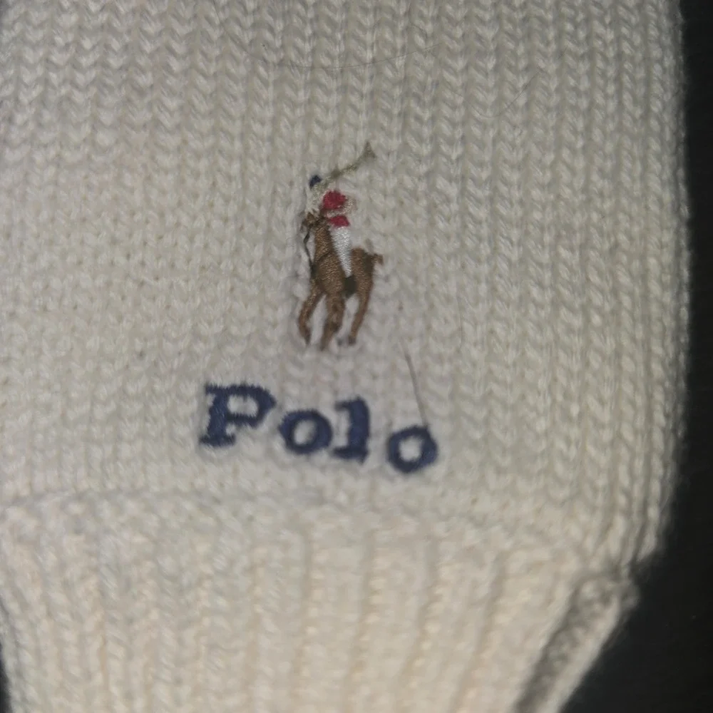 Polo Ralph Lauren Mittens 2T-4T Kids Cream Knit Embroidered Logo